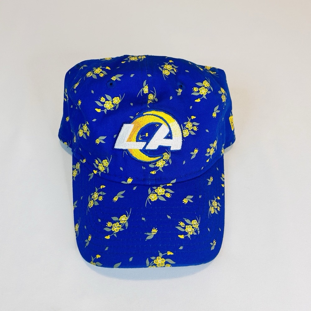 New Era Los Angeles Rams Womens Blue Floral 9TWENTY Adjustable Hat NFL NEW